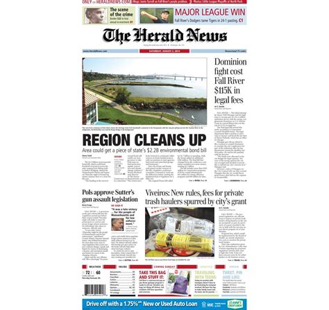 The front page of The Herald News for Saturday, Aug. 2, 2014. | Herald ...