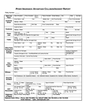 Motor Vehicle Accident Report Form Template | Webmotor.org