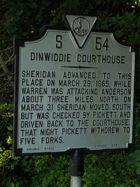 Random Thoughts on History: Fight at Dinwiddie Courthouse - March 31, 1865