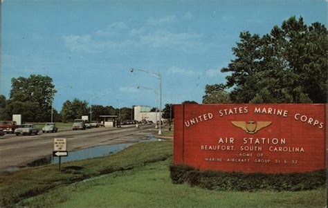 Marine Air Station Entrance Beaufort, SC Postcard