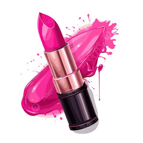 Barra De Labios Barbie Vector PNG ,dibujos Pegatina Clipart Rosa Lápiz Labial Sobre Fondo Con ...