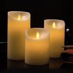 Moving Wick LED Flameless Candles, Warmer Romantic Battery Powered ...
