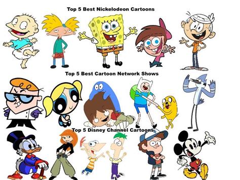 Top 5 Best Cartoons in Nick, CN, and Disney by mnwachukwu16 on DeviantArt | Cool cartoons ...