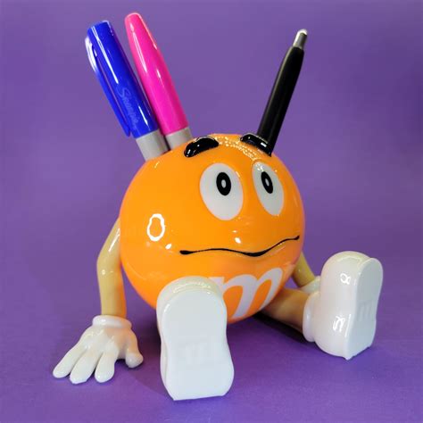 Orange M&M pencil holder by PLA-N-PA | Download free STL model | Printables.com