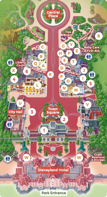 Map of Main Street, U.S.A. — DLP Guide • Disneyland Paris Guidebook