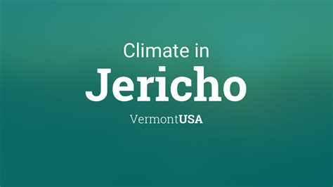 Climate & Weather Averages in Jericho, Vermont, USA