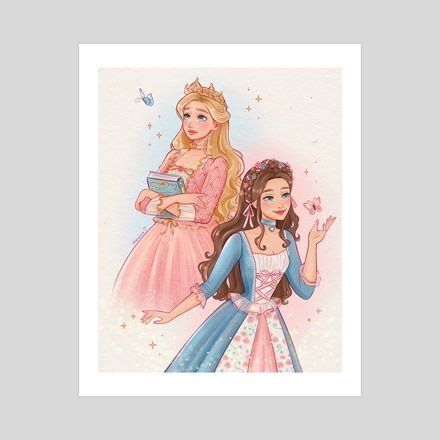 The princess and the pauper, an art print by vickyillustrations | Barbie drawing, Barbie cartoon ...