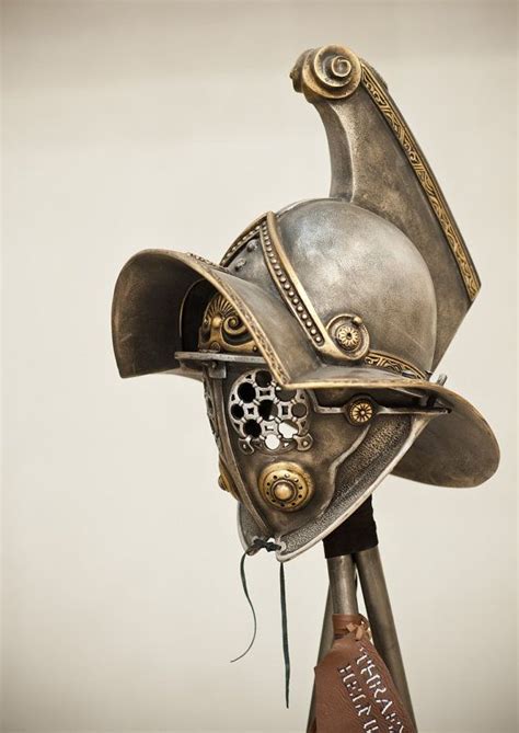 Gladiator Helmet Replica, Ancient Gladiator Armor Ancient Rome Helmet Quality Replica Art Metal ...