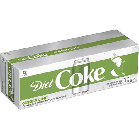 Diet Coke Ginger Lime Fridge Pack Cans, 12 Fl Oz, 12 Pack | Diet | Carter's Supermarket