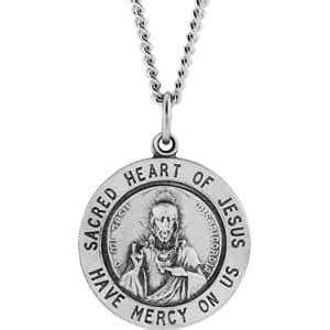 Round Sacred Heart of Jesus Medal