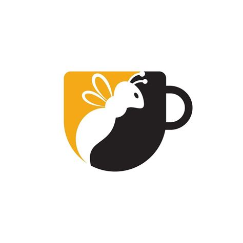 Coffee bee logo inspiration. Cafe or drink design template. 13216746 ...