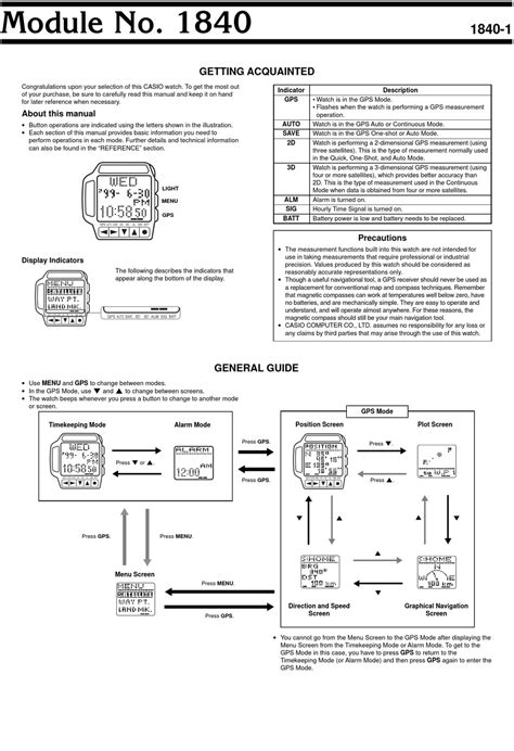 CASIO 1840 GETTING AQUAINTED MANUAL Pdf Download | ManualsLib