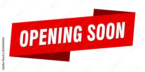 opening soon banner template. opening soon ribbon label sign Stock ...