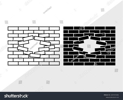 Brick Wall Svg Printable Vector Illustration Stock Vector (Royalty Free) 2207474381 | Shutterstock