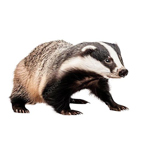 Badger On White Background, Badger, Animal, Cartoon PNG Transparent Clipart Image and PSD File ...