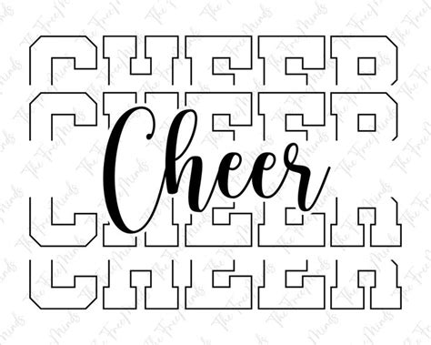 Cheer Svg, Stacked Svg, Digital Download, Cheerleader Svg, Cheerleading ...