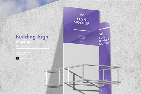 building sign mockup – MasterBundles