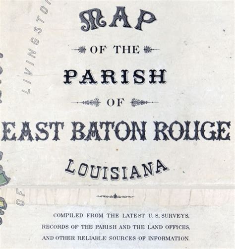 1895 Map of East Baton Rouge Parish county Louisiana | Etsy