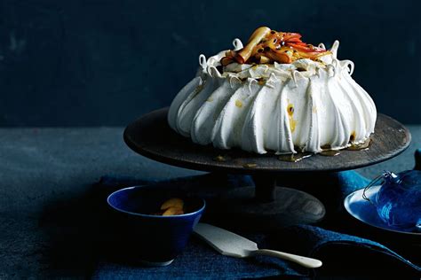 Spiced peach and passionfruit pavlova - Recipes - delicious.com.au