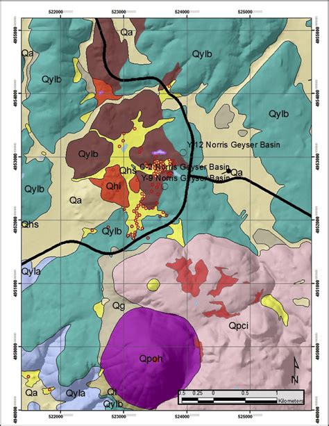 Map showing bedrock geology draped over a shaded digital elevation... | Download Scientific Diagram