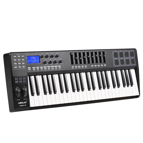 PANDA49 49 Key USB MIDI Keyboard Controller 8 Drum Pads with USB Cable ...