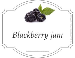 Free Blackberry Jam Labels for Jars | Free Printable PDF