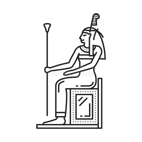 Maat, Egypt Goddess, Ancient Egyptian God Icon Stock Vector ...