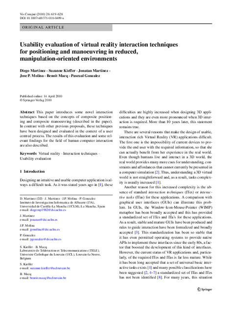 (PDF) Usability evaluation of virtual reality interaction techniques for positioning and ...