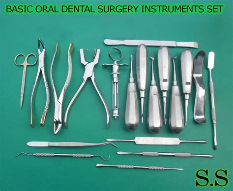 19 PCS BASIC ORAL DENTAL SURGERY SURGICAL INSTRUMENTS SET KIT