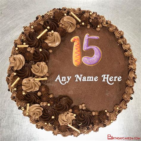 Chocolate Birthday Cake With Name And Age Number