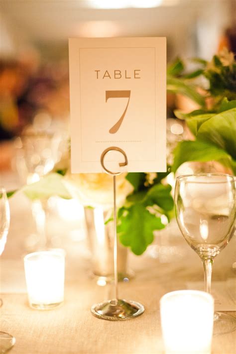 Simple Reception Table Numbers - Elizabeth Anne Designs: The Wedding Blog