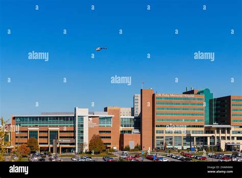 Morgantown, WV - November 5, 2021: J.W. Ruby Memorial Hospital is the flagship hospital of the ...