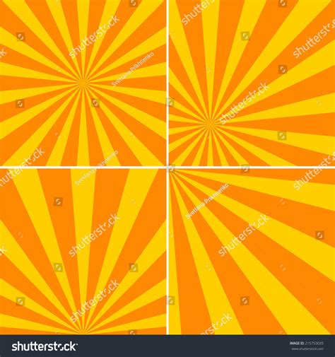 Set Of Striped Backgrounds With Yellow And Orange Stripes Stock Vector Illustration 215753035 ...