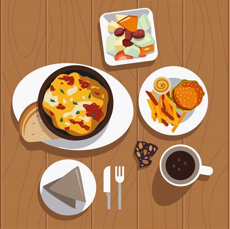 thanksgiving table 260981 Vector Art at Vecteezy