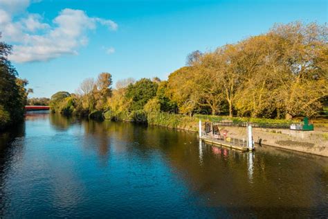 View of River Taff and Cardiff Bute Park in Autumn Stock Photo - Image of afon, britain: 104430870