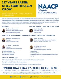 NAACP Virginia Education and Civil Rights Symposium: 127 YEARS LATER: STILL FIGHTING JIM CROW ...