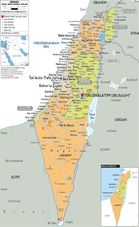 Map of Israel and Palestine | Maps | Pinterest