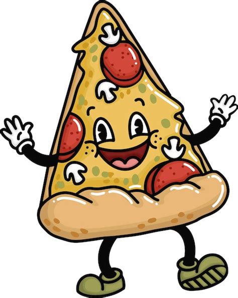 Free Vector | A vector of a cute cartoon pizza