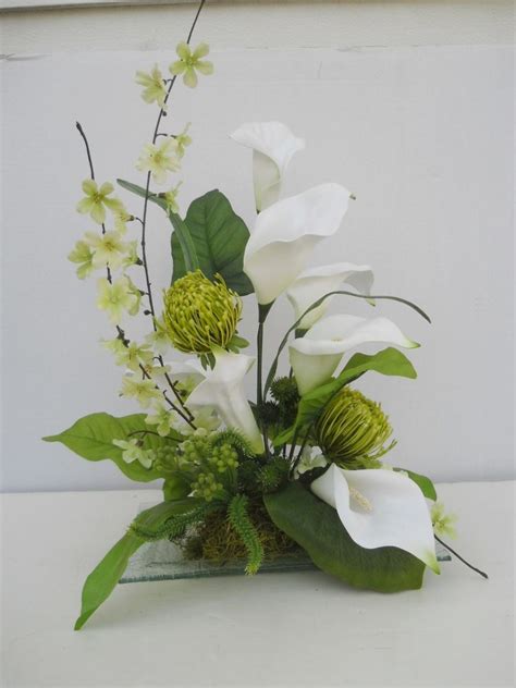 Silk Calla Lily Flower, Floral Arrangement, Table Centerpiece, Handmade ...