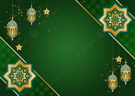 Green Islamic Ramadan Celebration Lantern Border Background, Ramadan ...