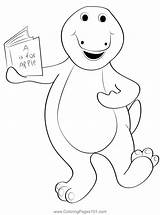 Barney Having Book Coloring Page For Kids  Free & Friends sketch template