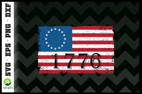 4th Of July American Flag 1776 Retro By Pecgine | TheHungryJPEG