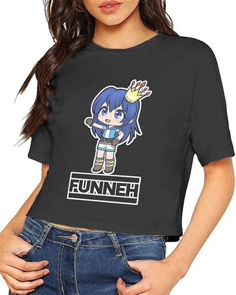 Amazon.com: Just789 Women's The Krew Funneh Merch T-Shirt Sexy Exposed ...