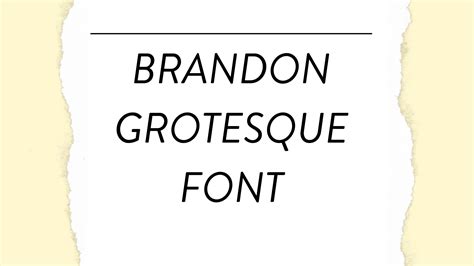 Brandon Grotesque Font Free Download