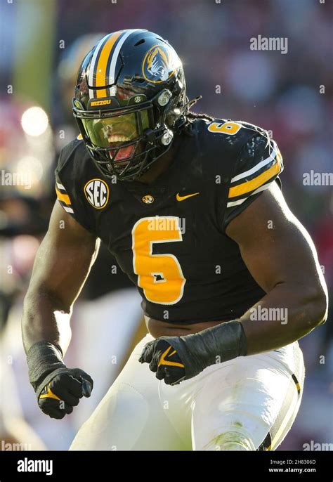 November 26, 2021: Darius Robinson #6 Missouri defensive lineman ...