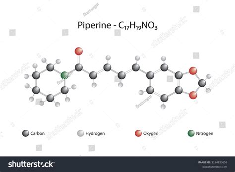 Molecular Formula Chemical Structure Piperine Stock Vector (Royalty Free) 2194823655 | Shutterstock