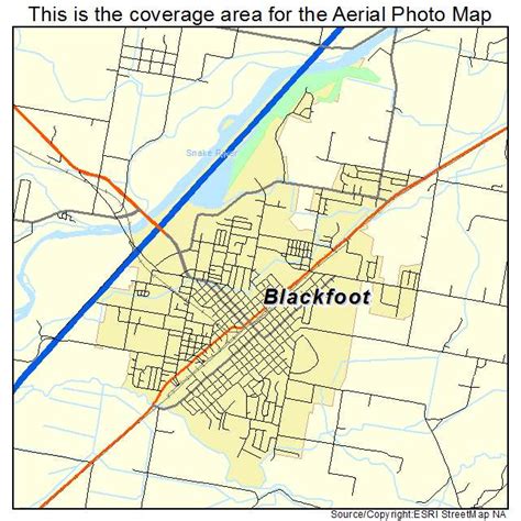 Aerial Photography Map of Blackfoot, ID Idaho