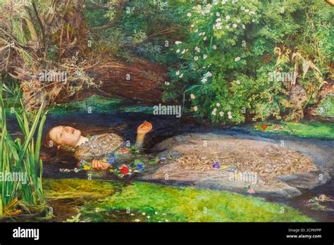 Painting titled 'Ophelia' by John Everett Millais dated 1851 Stock Photo - Alamy