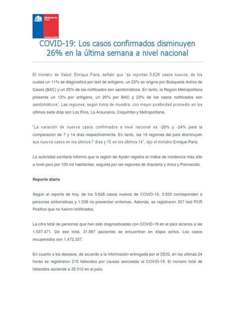 CP Reporte Covid 19 Viernes 250621 | PDF | Salud pública | Epidemiología