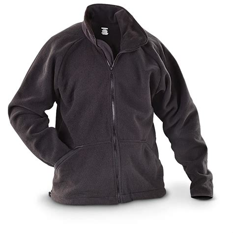 New U.S. Military Polartec Fleece Jacket, Black - 594099, Insulated ...